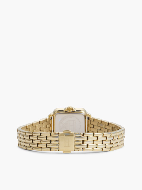 Black Black Mother-Of-Pearl Dial Gold-Plated Watch  Women