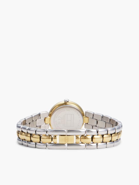 Green Green Dial Two-Tone Gold-Plated Stainless Steel Watch  Women