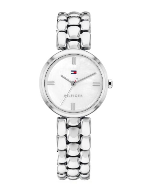 White White Dial Stainless Steel Bracelet Strap Watch  Women