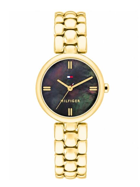 Green Green Dial Gold-Plated Bracelet Strap Watch  Women