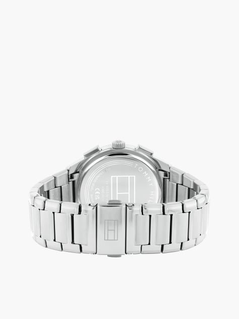 Blue Blue Dial Stainless Steel Chain-Link Watch  Men