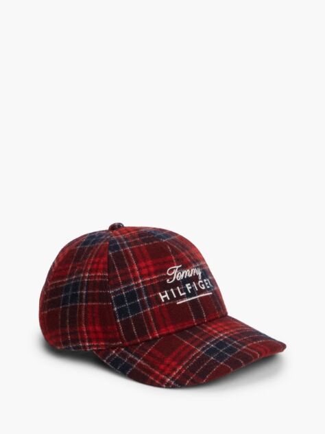 Multi Wool Blend Logo Check Baseball Cap  Men