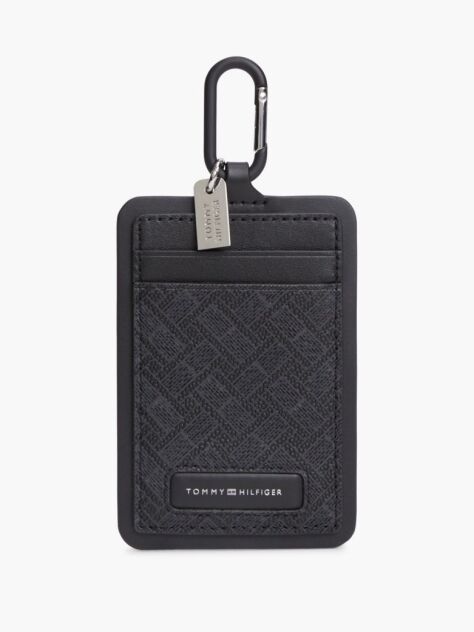 Black Modern Leather Card Holder Key Fob  Men