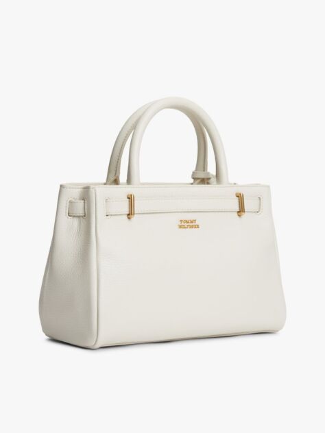 Beige The American Icon Leather Crossbody Mini Tote Bag  Women