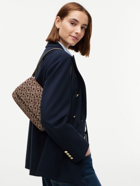 Beige TH Monogram Jacquard Convertible Crossbody Bag  Women