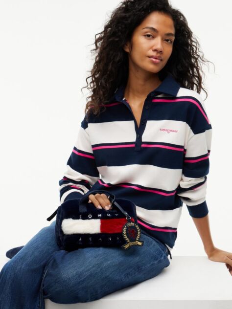 Blue Archive Logo Faux Fur Duffel Bag  Women