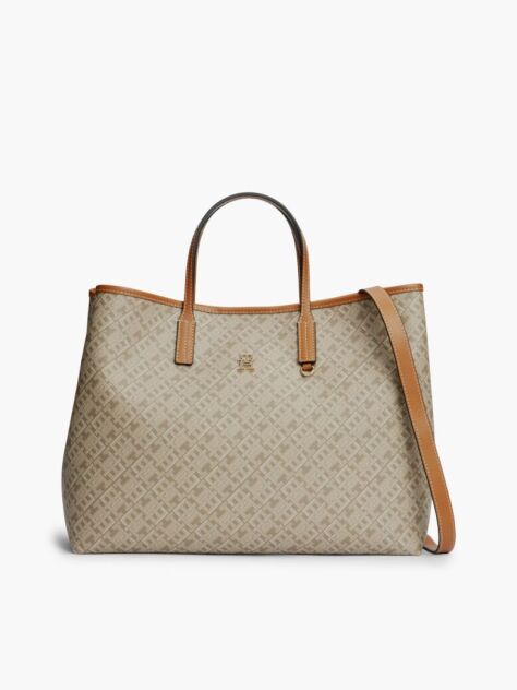 Beige TH Monoplay Crossbody Satchel  Women