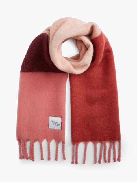 Multi Wool Blend Flag Embroidery Scarf  Women