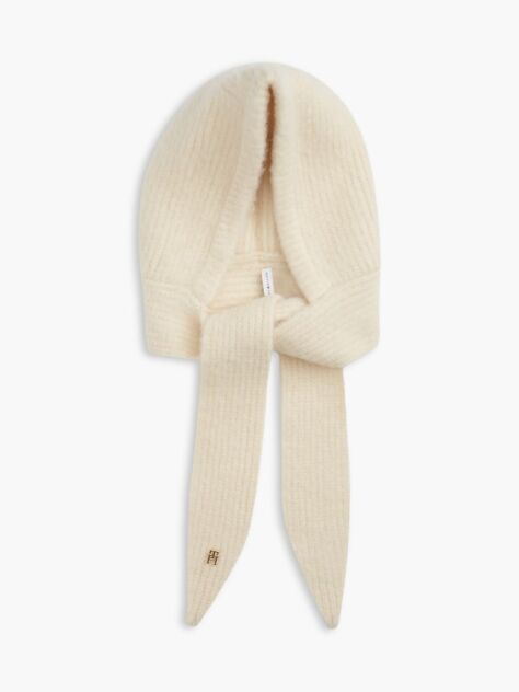 Beige Chic Knitted Hood With Alpaca  Women