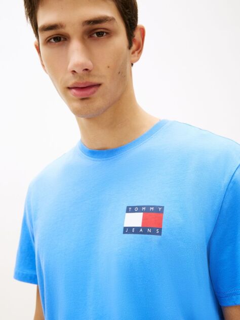 Μπλε T-Shirt Σε Slim Γραμμή Με Λογότυπο  Άνδρες