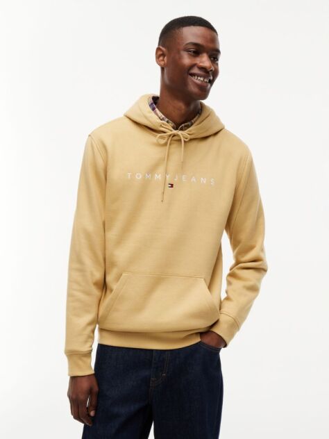 Μπεζ Hoody Σε Κανονική Γραμμή Με Λογότυπο  Άνδρες