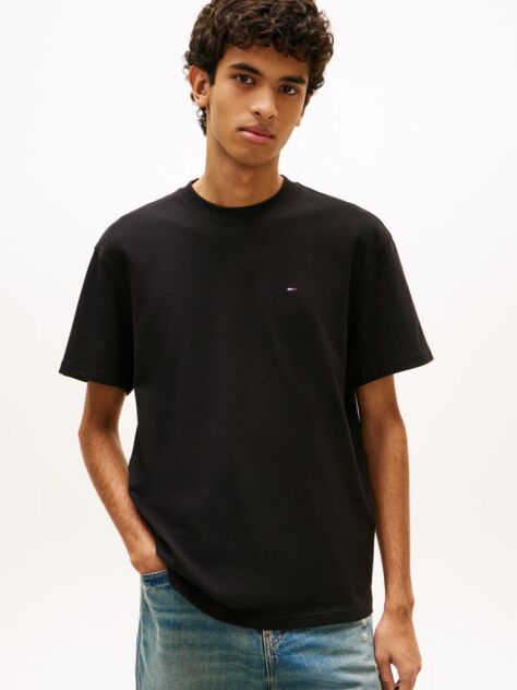 Black Tommy Flag Relaxed T-Shirt  Men