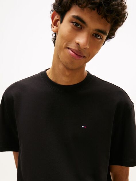 Black Tommy Flag Relaxed T-Shirt  Men