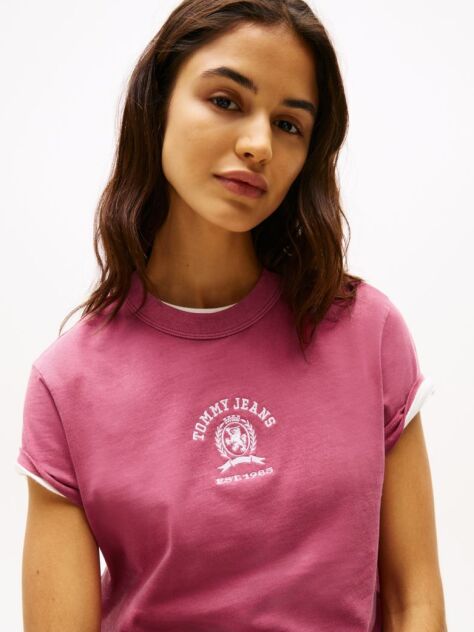 Μωβ Varsity T-Shirt Σε Κανονική Γραμμή  Γυναίκες