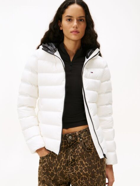 Beige Hooded Down Puffer Jacket  Women