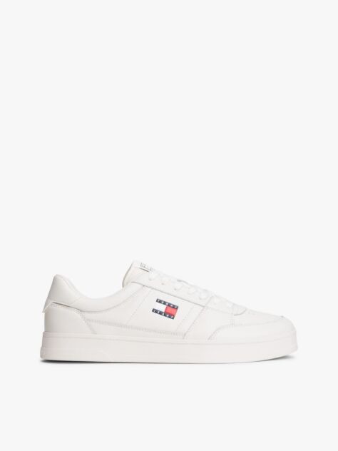 Beige The Greenwich Essential Leather Trainers  Men