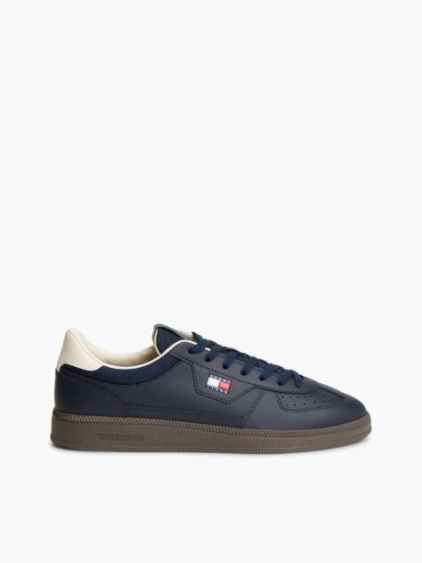 Blue The Greenwich Logo Sneakers With Leather  Men