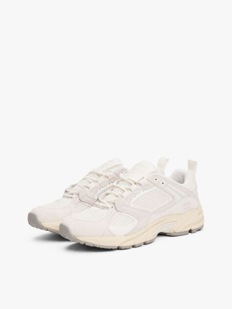 White Archive Suede Mesh Trainers  Women