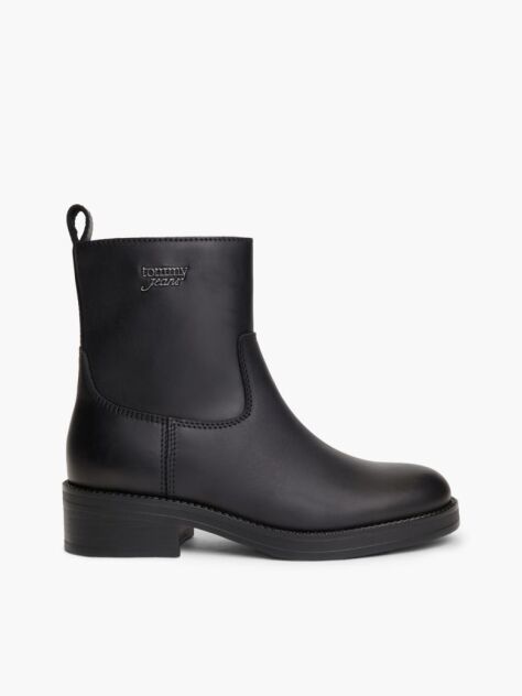 Black Leather Soft Outsole Chelsea Boots  Women