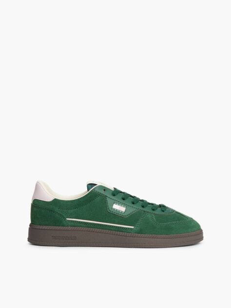 Green The Greenwich Suede Logo Sneakers  Women