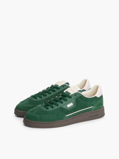 Green The Greenwich Suede Logo Sneakers  Women