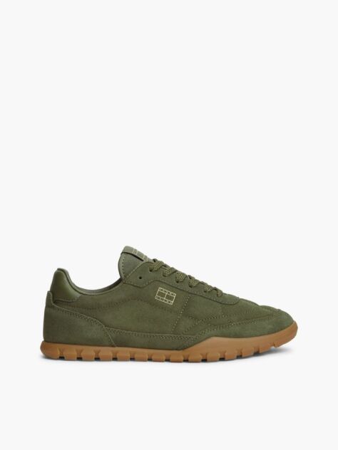 Green Suede Cleat Low Profile Sneakers  Women
