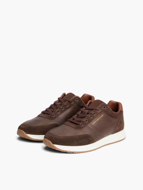 Καφέ Σουέτ Sneakers Με Μίξη Υφών  Άνδρες