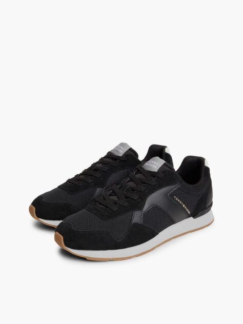 Γκρι Sneakers Με Μίξη Υφών Και Λογότυπο  Άνδρες