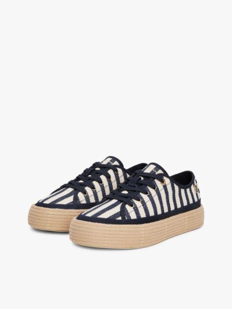 Multi Ριγέ Sneakers Με Ενδιάμεση Σόλα Από Σχοινί  Γυναίκες