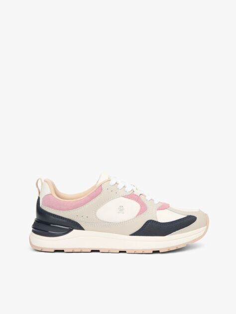 Multi TH Monogram Δερμάτινα Sneakers Με Μίξη Υφών  Γυναίκες