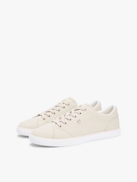 Μπεζ Δετά Sneakers Από Καμβά  Γυναίκες