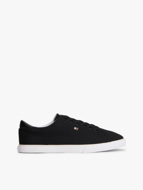 Μαύρο Δετά Sneakers Από Καμβά  Γυναίκες