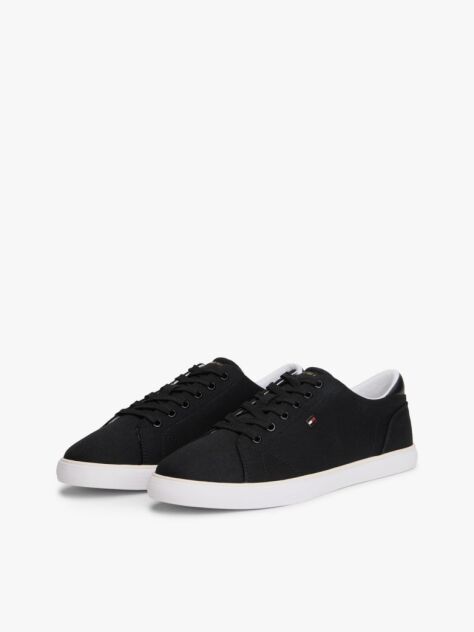 Μαύρο Δετά Sneakers Από Καμβά  Γυναίκες