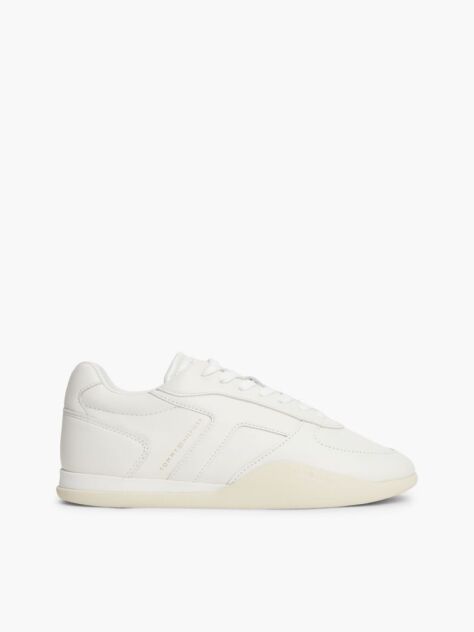 Beige Leather Vintage Low Profile Sneakers  Women