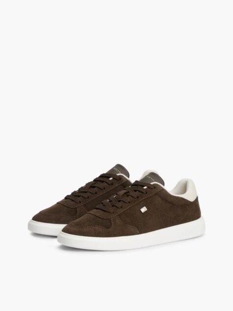 Brown Lightweight Suede Court Sneakers  Women