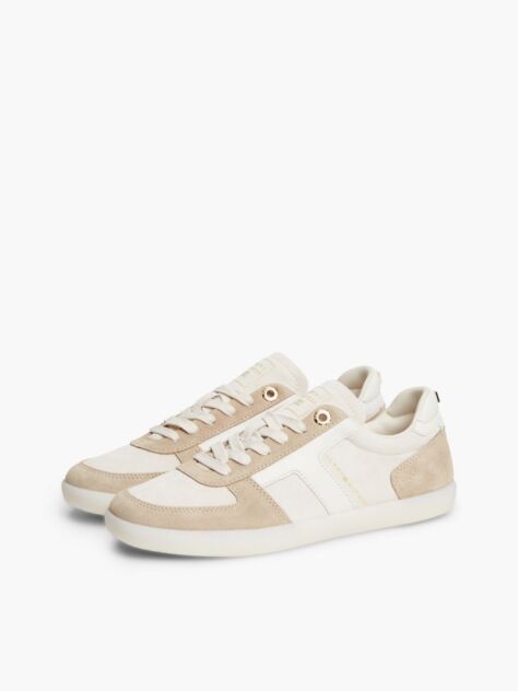 Μπεζ Σουέτ Sneakers Με Μίξη Υφών  Γυναίκες