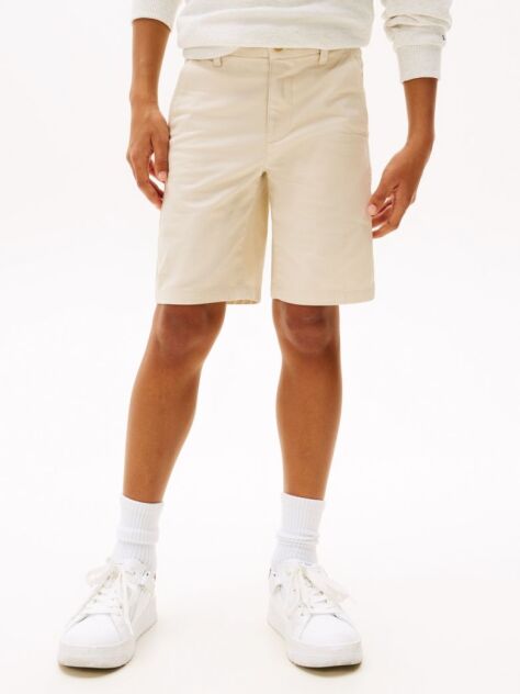 Beige Belted Woven Shorts  Boys