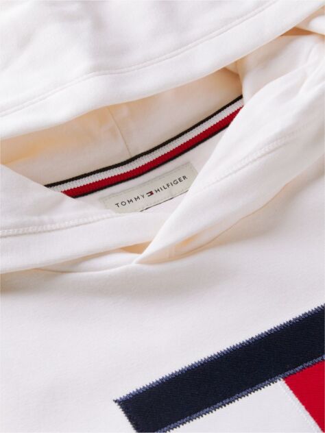 Άσπρο Hoody Με Κεντητό Λογότυπο Interlock  Αγόρια