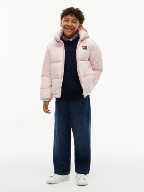 Pink Heritage Back Logo Ripstop Puffer Jacket  Kids Unisex
