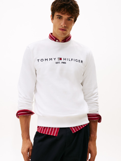 White TH Flex Logo Sweatshirt  Men