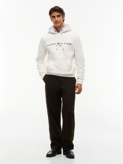 Beige Flex Logo Hoody  Men