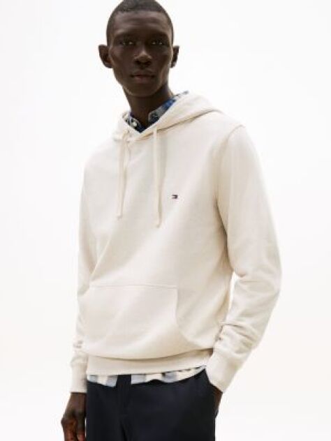 Beige Flag Embroidery Terry Hoody  Men