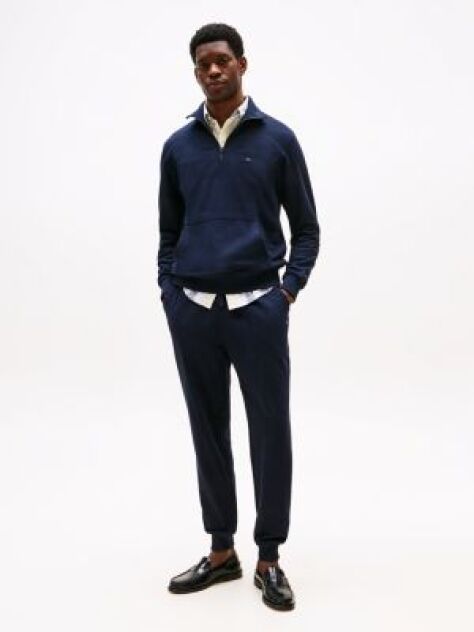 Blue Terry Cuffed Leg Joggers  Men