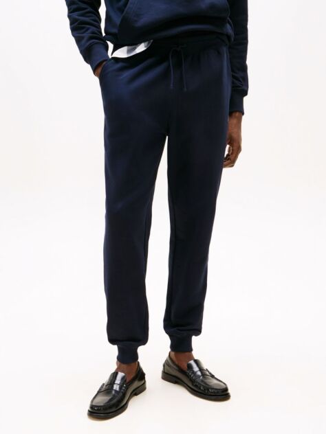 Blue Terry Cuffed Leg Joggers  Men