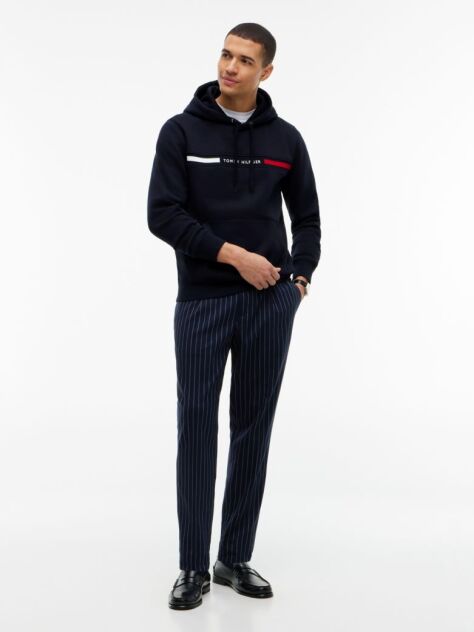 Blue Logo Drawstring Hoody  Men