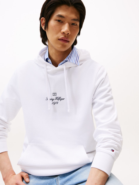 Άσπρο Hoody Με Λογότυπο  Άνδρες