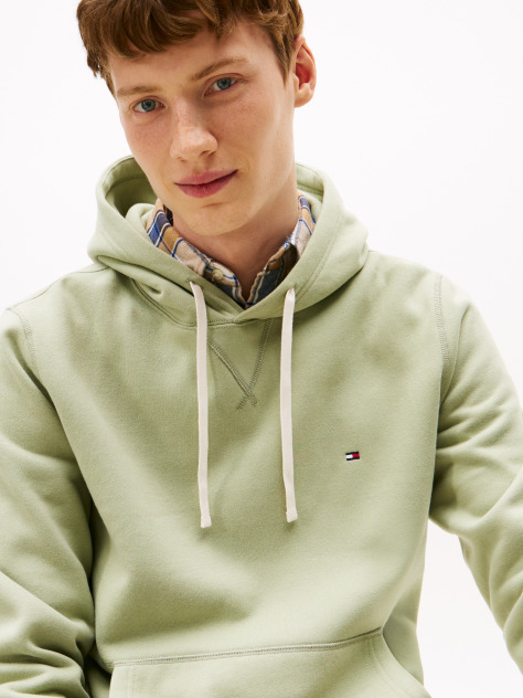 Πράσινο Fleece Hoody Με Κεντητή Σημαία  Άνδρες