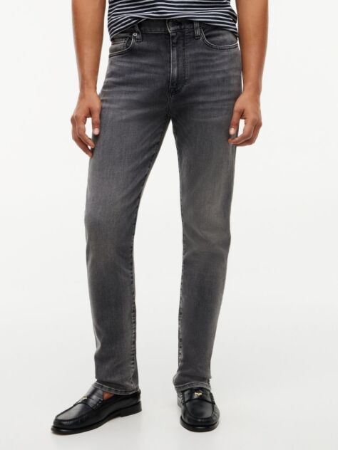 Grey Bleecker Whiskered Slim Jeans  Men