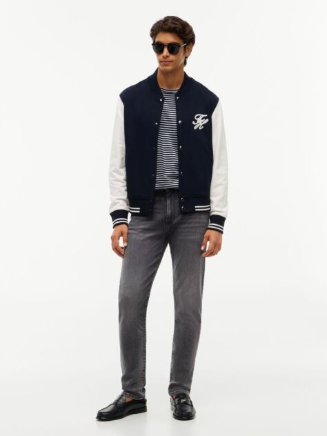 Grey Bleecker Whiskered Slim Jeans  Men
