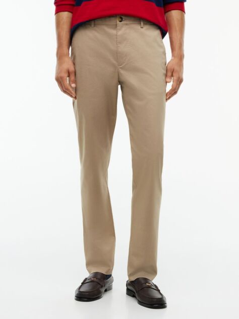 Beige Denton Slim Straight Textured Chinos  Men